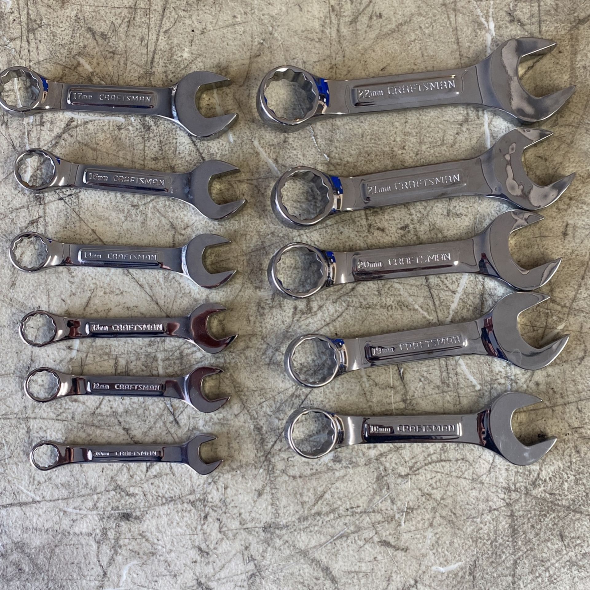 Craftsman Stubby Metric Wrench Set