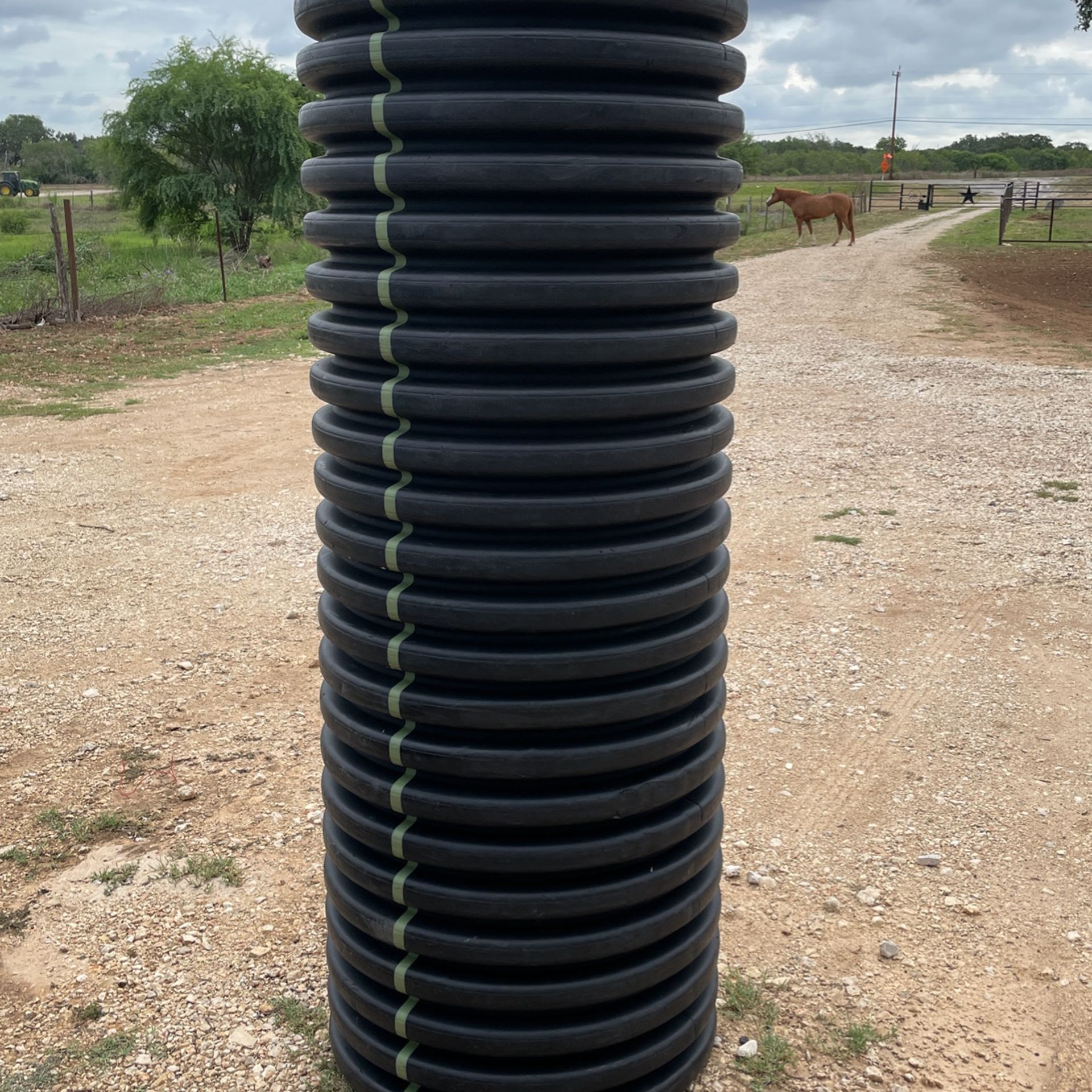 Drain Pipe Corrugated Double Wall drain Pipe Smooth Interior 7ft Tall By 27 Inches