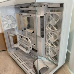 NZXT H9 Elite White ATX Mid-Tower PC Case – Tempered Glass – Like New 