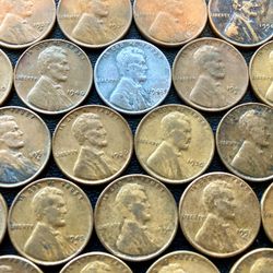 Full Roll 50 Wheat pennies from 1930 through 1958 Penny Vintage US Coins