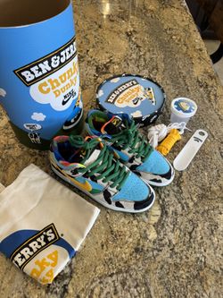 Size 8.5 - Nike Dunk Low SB x Ben & Jerry's Chunky Dunky With CIB With All Extra