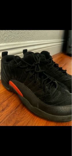 Air Jordan 12 Low Retro Black Orange Sneakers