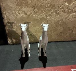 Greyhound dogs statue