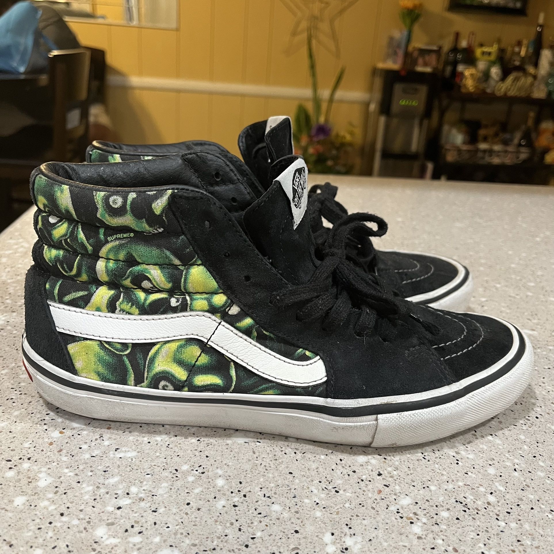 Vans x Supreme - Skull Pile - Sk8 Hi - US 9.5 Mens - Used / No Box 