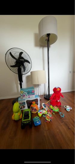 Mixed Lot – Toys, Fan, Lamps & More