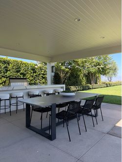 RESTORATION HARDWARE "PARKER COLLECTION" Concrete OUTDOOR DINING TABLE (PURCHASED FOR $6000)