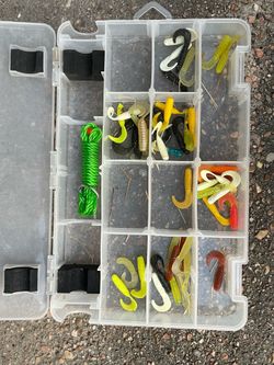 Small tackle box with soft bait
