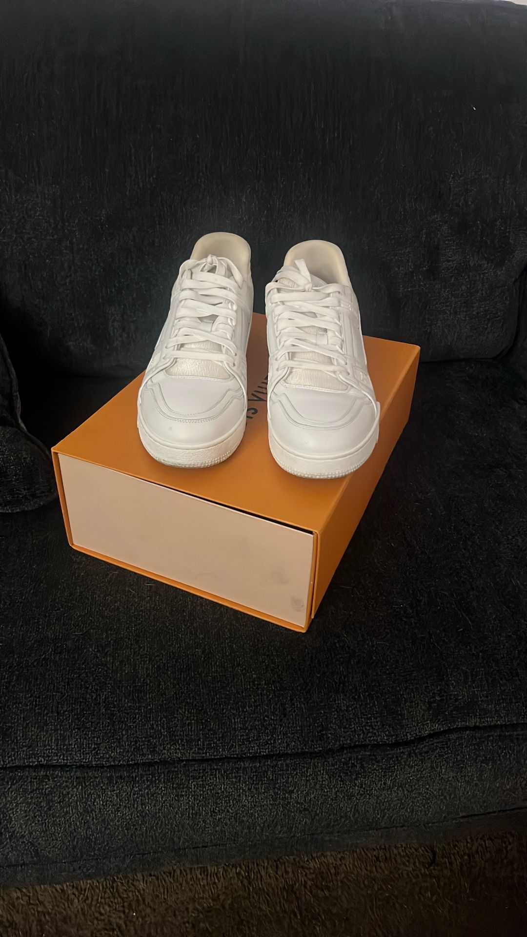 Louis Vuitton White LV Trainer Sneakers