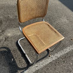 Vintage MCM  Italian Cesca Wicker Cane Wooden Chair