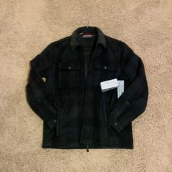 Men’s Warm  Dark Green Zipper  Jacket 