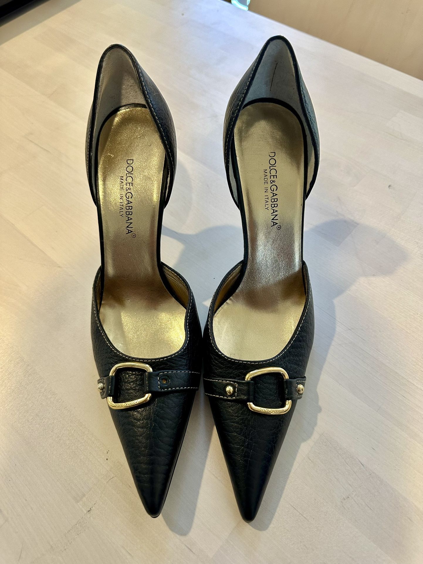 Authentic Vintage Dolce & Gabbana Black Leather Heels