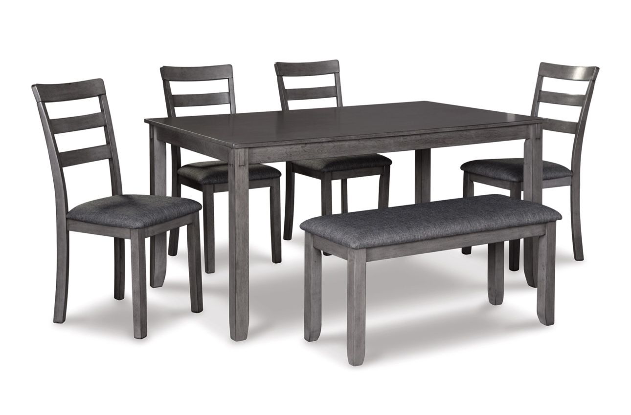 Bridson Dining Table and 4 Chairs and Bench Set