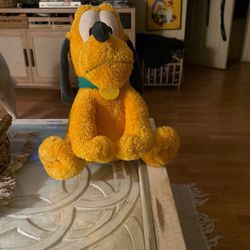 Disney Pluto Weighted Plushy Great Condition No Tears 