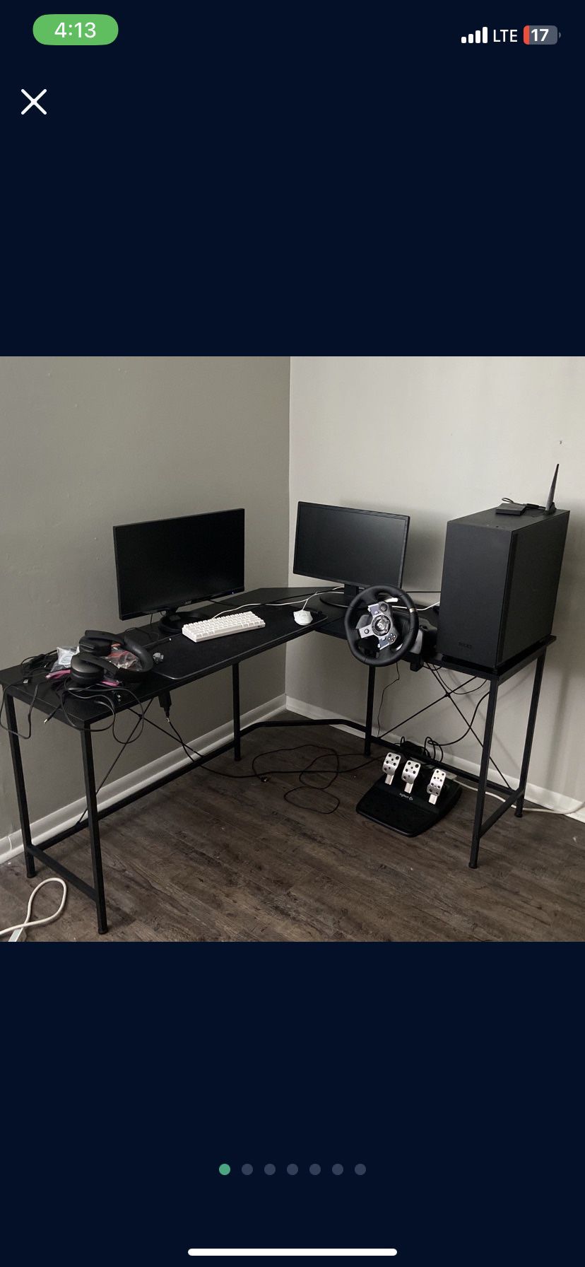 Desk, Two Monitors 