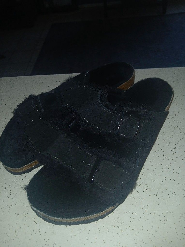 Birkenstock Arizona Sherling Slide Sandal Mens 11 Woman 13