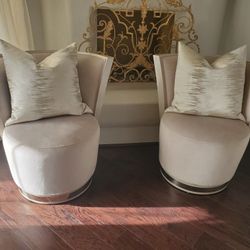 Caracole U Turn Swivel Chairs
