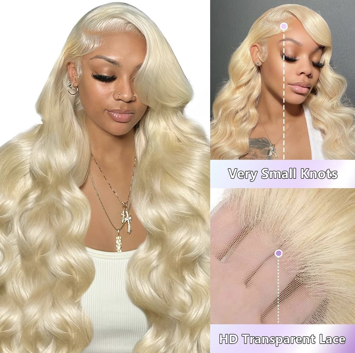 30 Inch 613 Blonde Body Wave Lace Front Wig Human Hair 13x6 HD Pre Plucked 200%