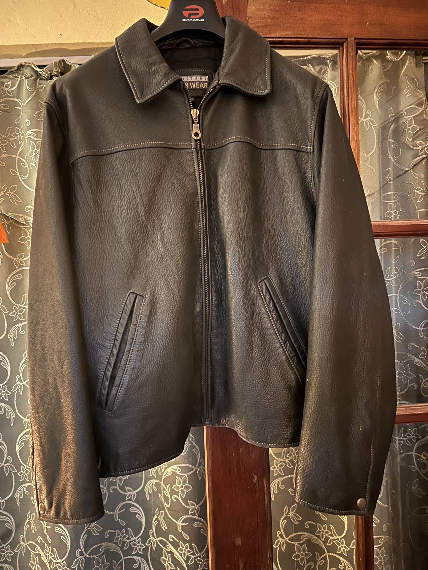 Men’s Black Leather Motorcycle Jacket