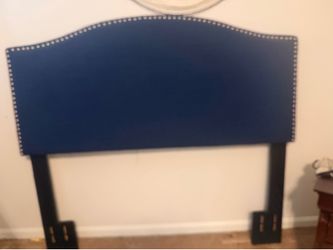 Royal blue headboard