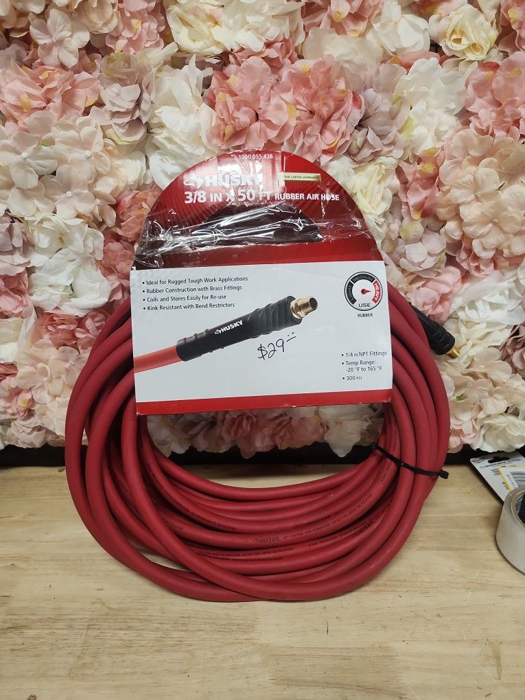 Husky
3/8 in. x 50 ft. Rubber Air Hose