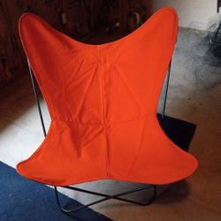 4 Iron Frame Canvas Basket Chairs