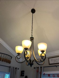 Bronze Chandelier / Lámpara De Techo 