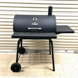 MASTER FORGE STAND UP CHARCOAL GRILLE  / BLACK POWDER COATED 