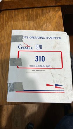 Cessna Model 310R Pilot's Operating Handbook Reprint