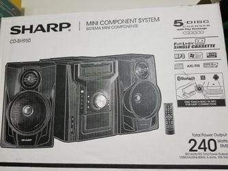 Sharp Mini Component System CD Changer Bluetooth Speakers