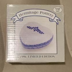 Hermitage Pottery Limited Edition Heart Box New 