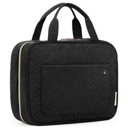 Black Travel Toiletry BAG WITH HANGING HOOK