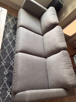 Gray Fabric 3-Seat Sofa