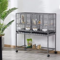 Stackable divided breeder breeding birdcage