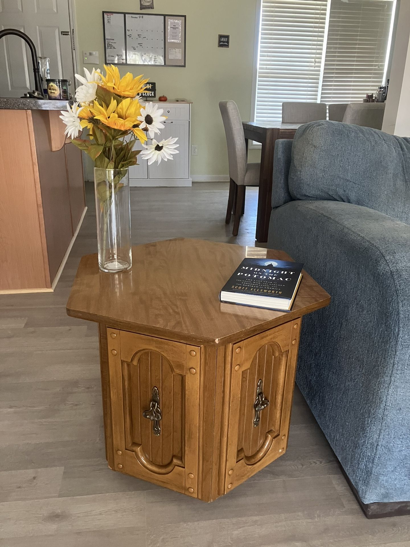 Refinished Hexagonal Side Table – Beautiful & Unique