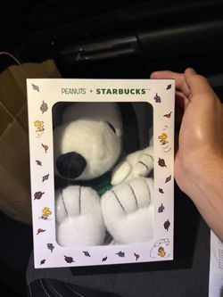 Starbucks x Peanuts Snoopy 75th Anniversary Plush Stuffed Animal New
