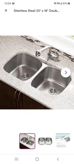 Double Basin Undermount sink 33 X 18