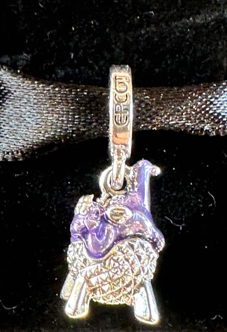 Disney Parks Pandora Figment Spaceship Earth Dangle Charm EPCOT 2024 Exclusive