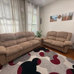 Fabric Recliner Sofa Set