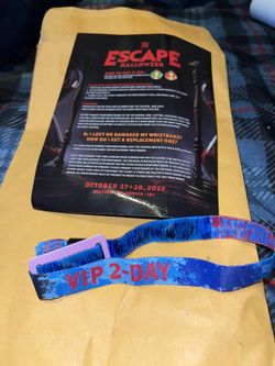 Escape Halloween Festival Insomniac Vip Pass 2 Day