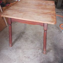 Antique Drop Leaf Solid Wood Dying Room Table