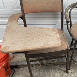 old wooden school desk 