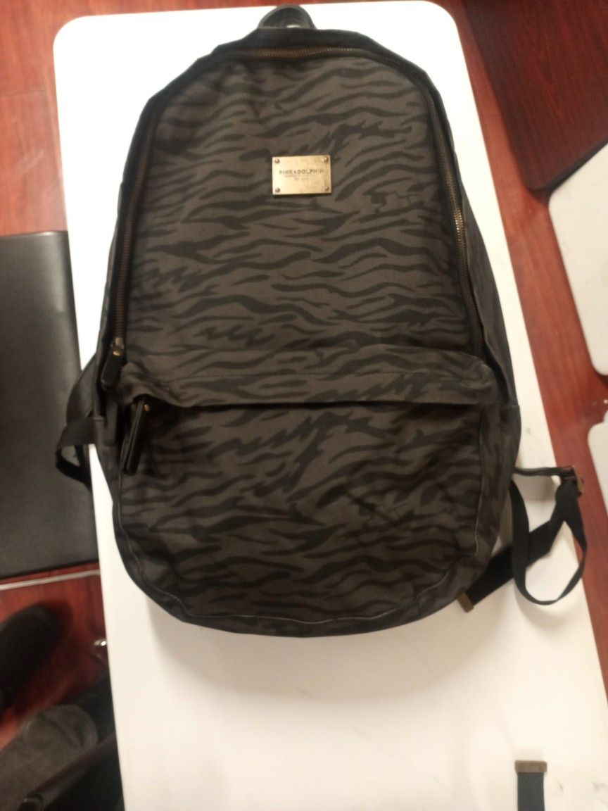 Pink Dolphin Brand Gray Camo Backpack