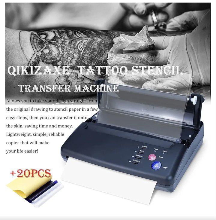 QIKIZAXE Thermal Copier Tattoo Stencil Transfer Copier Printer