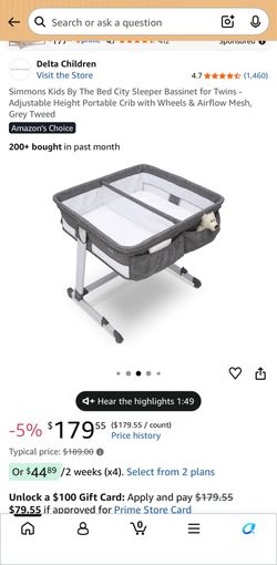 Twin bassinet