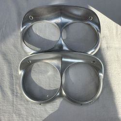 1958 Chevy Impala Headlight Bezels (PAIR) OEM