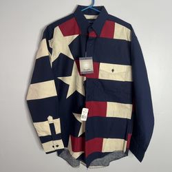 Wrangler X-Long Tail Western Button Down Shirt Mens Medium 15 1/2 34 USA Texas