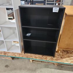Black 3 Shelf Bookshelf