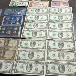 Coins Collection And Paper Money