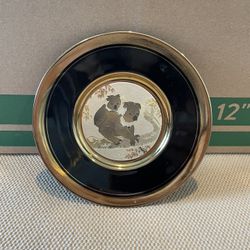 Vintage Art of Chokin Decorative Plate Koalas 