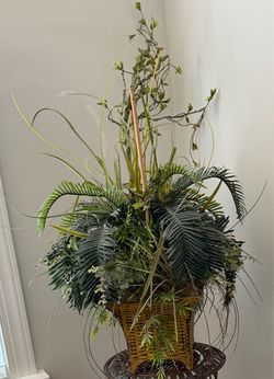 Large Artificial Tropical Plant in Basket